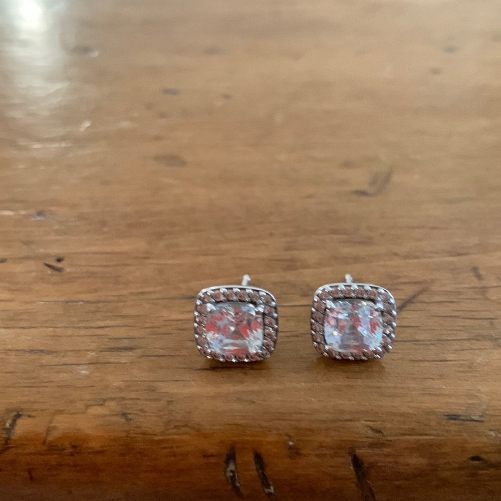 Brand new Sterling Silver crystal post earrings